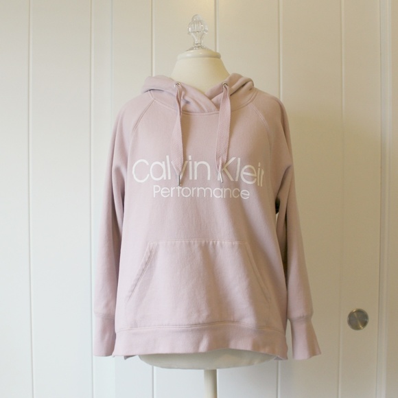 Calvin Klein Dusty Mauve Rose Blush Hoodie Medium - Picture 1 of 3